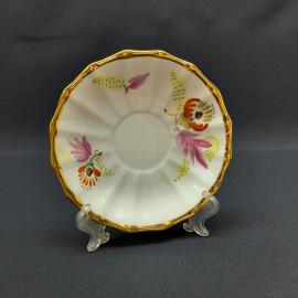 Винтажное чайное кофейное блюдце Вербилки, фарфор 145 мм, СССР