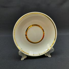 Винтажное чайное кофейное блюдце Кузяевский, фарфор 14 см, СССР