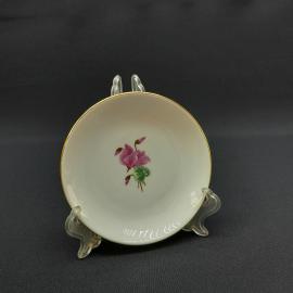 Винтажное блюдце вареньице SEP, фарфор 11 см, ГДР периода СССР