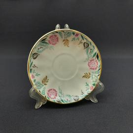 Винтажное чайное кофейное блюдце ЛФЗ, фарфор 115 мм, СССР