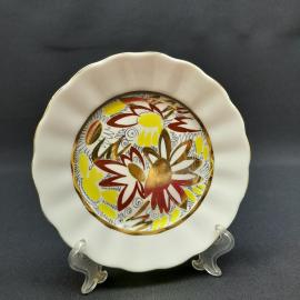 Винтажное чайное кофейное блюдце ЛФЗ, фарфор 15 см, СССР