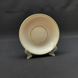 Винтажное чайное кофейное блюдце Дулево, фарфор 14 см, СССР