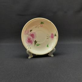 Винтажное чайное кофейное блюдце Красный фарфорист, фарфор 145 мм, СССР