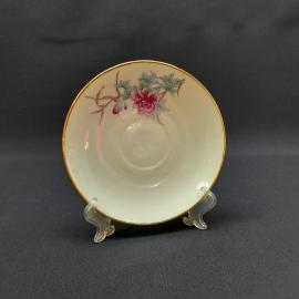 Винтажное чайное кофейное блюдце, фарфор 14 см, Старый Китай