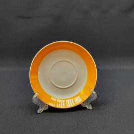 Винтажное чайное кофейное блюдце Пролетарий, фарфор 12 см, СССР