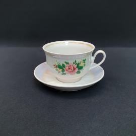 Винтажная чайная пара Тернопольский з-д, фарфор 250 мл, СССР