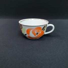 Винтажная чайная чашка кружка Песочное, фарфор роспись 230 мл, СССР