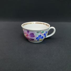 Винтажная чайная чашка кружка Песочное, фарфор роспись 200 мл, СССР