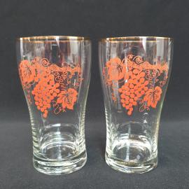 Винтажный набор из 2 стаканов 13 см 300 мл стекло СССР
