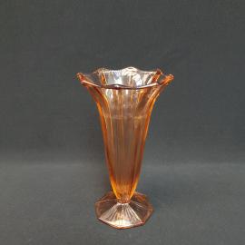 Винтажная ваза для цветов в стиле Art Deco 1930-1960 г стекло Бельгия