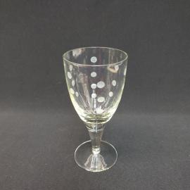 Винтажный бокал 15 см 250 мл стекло резка СССР