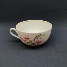 Винтажная чашка гигант Вербилки, фарфор 400 мл, СССР