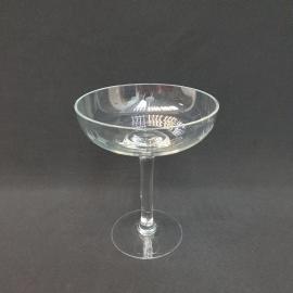 Винтажная креманка на ножке 17 см стекло ручная резка СССР