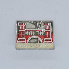 Значок СССР Царицыно, красный мост и башни, архитектура Москвы, советский и винтажный