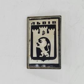 Значок СССР львів, герб города с львом в воротах крепости, советский и винтажный