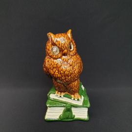 Винтажный светильник статуэтка Сова 18 см керамика ГДР
