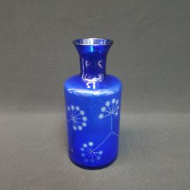 Винтажная ваза для цветов 19 см цветное стекло 750 мл СССР