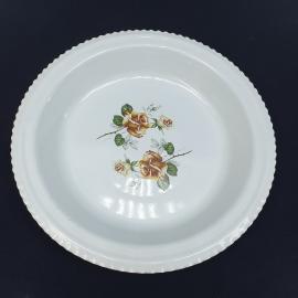 Винтажное блюдо-поднос  Розы 32 см, металлический.  СССР.