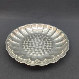 Винтажный поднос на ножках 26 см, нержавейка. СССР.