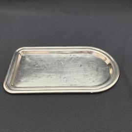 Винтажный поднос самоварный 16х31 см, нержавейка СССР