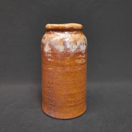 Винтажная ваза для цветов 14 см обливная керамика 500 мл СССР