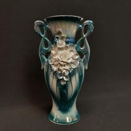 Винтажная ваза для цветов 27 см керамик 1100 мл СССР