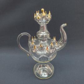 Винтажный сувенирный чайник выдувное стекло 25 см СССР