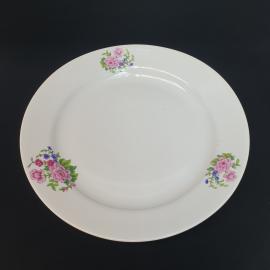 Винтажное круглое блюдо 35 см Дулево фарфор СССР