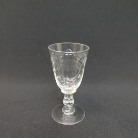 Антикварная довоенная рюмка 9 см хрусталь ручная резка 60 мл СССР