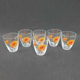 Винтажный набор из 6 стопок стекло 50 мл СССР