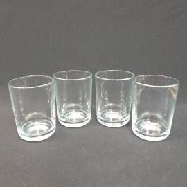 Винтажный набор из 4 стаканов 9 см стекло 250 мл СССР