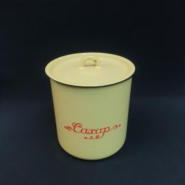 Винтажный эмалированный бидон емкость для Сахара на 3 литра СССР