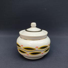 Винтажная сахарница Тернополь, фарфор ручная роспись 0.35 л, СССР