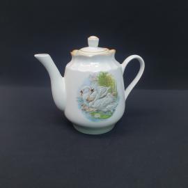 Винтажный заварочный чайник Добруш, фарфор 1.4 л, СССР