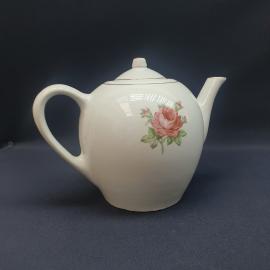 Винтажный заварочный чайник, фарфор 1.25 л, Корея СССР периода