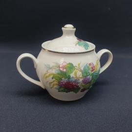Винтажная сахарница Полонное, фарфор 0.5 л, СССР