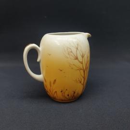 Винтажный молочник сливочник Полтава, фарфор ручная роспись 500 мл, СССР