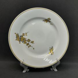 Винтажное круглое сервировочное блюдо Hennerberg, фарфор 28 см, ГДР СССР периода