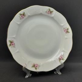 Винтажное круглое сервировочное блюдо Копчагайский з-д, фарфор 295 мм, СССР