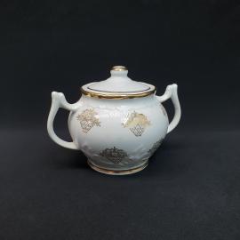 Винтажная сахарница Вербилки, фарфор 0.5 л, СССР