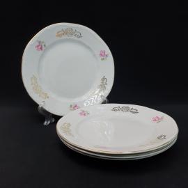 Винтажный набор из 4 десертных тарелок, фарфор 19 см, Германия СССР периода