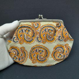 Винтажная косметичка кошелек, ткань 19х14 см, СССР