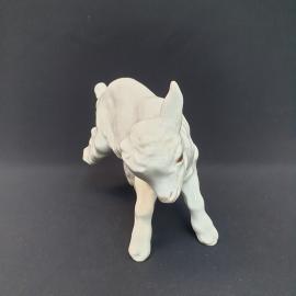 Винтажная фигурка статуэтка  под реставрацию  Козленок ЗИК, Конаково, фарфор СССР
