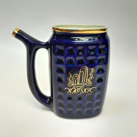 Винтажный поильник бюветница Кисловодская ф-ка сувениров, фарфор кобальт 150 мл, СССР