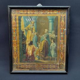 Антикварная икона Введение во храм пресвятой Богородицы, 35х37 см, Царская Россия до 1917 г