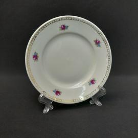 Виниажная пирожковая десертная тарелка Вербилки, фарфор 15 см, СССР