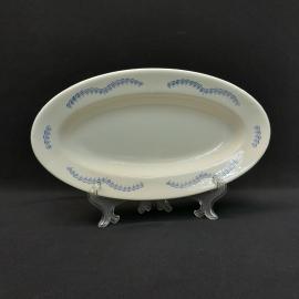 Винтажное овальное блюдо ЗиК Конаково, фаянс 30х16 см, СССР