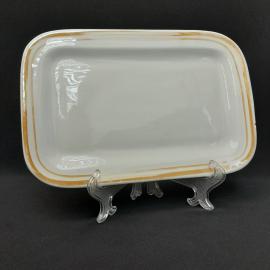 Винтажное сервировочное блюдо Дулево, фарфор 27х18 см, СССР