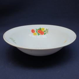 Винтажный салатник ЗиК Конаково, фаянс 25 см, СССР