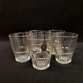 Винтажный набор из 5 стаканов, стекло 250 мл 95 мм, СССР